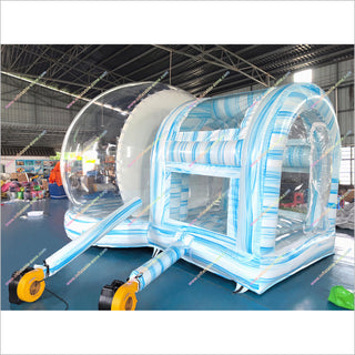 Large Inflatable Snow Globe Clear Bubble Bounce House Transparent Photo Booth Snow Globe Inflatable For Christmas
