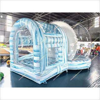 Large Inflatable Snow Globe Clear Bubble Bounce House Transparent Photo Booth Snow Globe Inflatable For Christmas