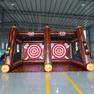 Get ready for an exhilarating experience with our Sport Interactives Dual Lane Inflatable Axe Throwing Game! Perfect for team bonding activities, this inflatable setup allows participants to test their skills in a fun, safe environment. Ideal for events, parties, or corporate gatherings, it’s a fantastic way to promote teamwork and friendly competition.
