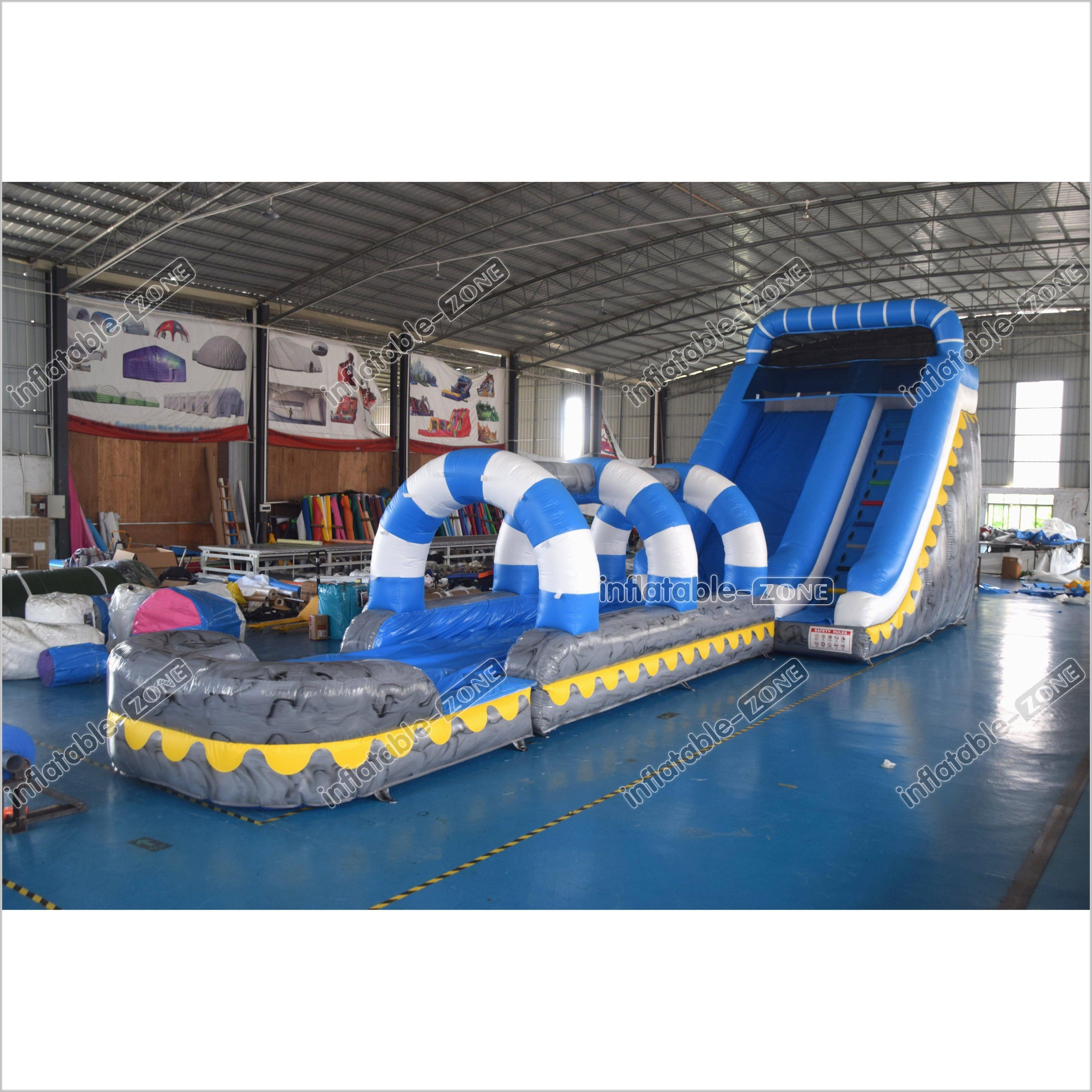 Super Long Water Slide Inflatable Water Jumper Commercial Inflatable S ...