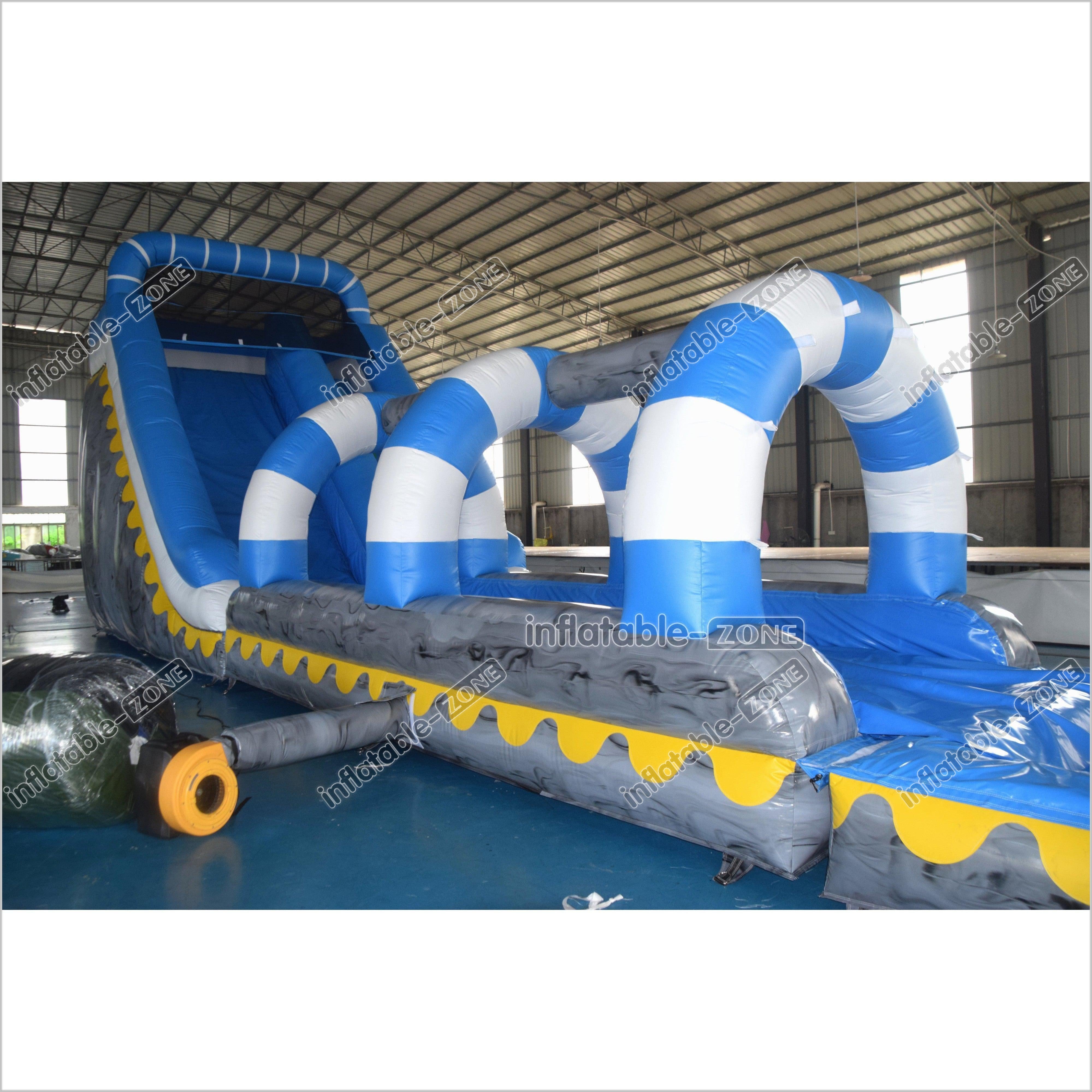 Super Long Water Slide Inflatable Water Jumper Commercial Inflatable S ...
