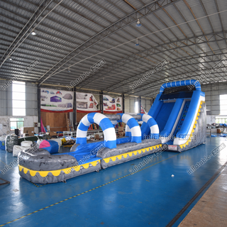 Experience ultimate summer thrills with the Super Long Water Slide! This commercial-grade inflatable features a water jumper and an extended slip-and-slide that ends in a refreshing pool. Perfect for large gatherings, parties, or events, it’s built for non-stop fun and excitement. Easy to set up, this inflatable guarantees an unforgettable adventure for everyone!
