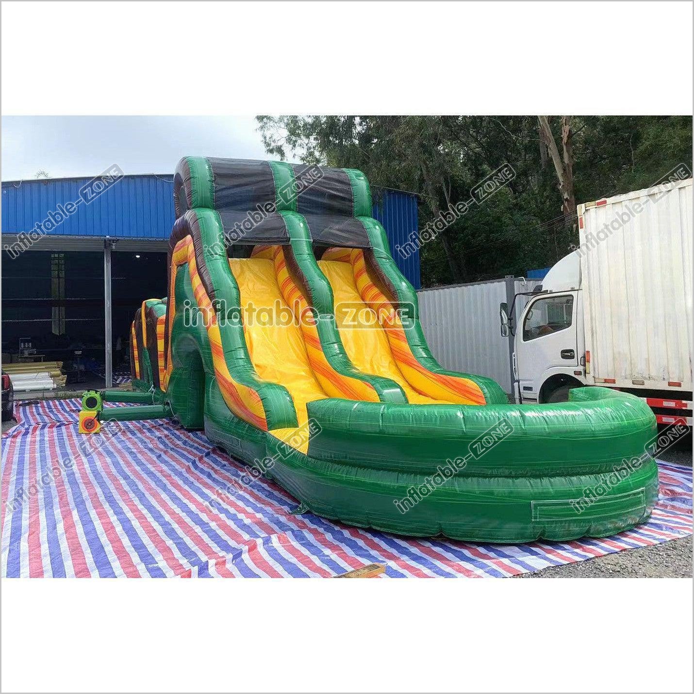 Outdoor Swimming Pool Inflatable Obstacle Course Challenge Race Intera ...