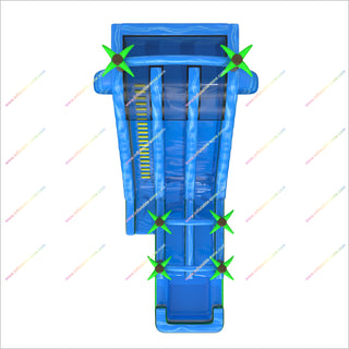 Tall Inflatable Waterslide Palm Tree Theme Party Tropical Double Lane Slip N Slide Bouncy Castle Splash Pool