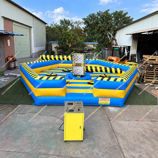 Get ready for action with the Meltdown Inflatable Elimination Trampoline! This wipeout-style obstacle course features spinning arms and a bold toxic theme. Great for events near you, it’s the ultimate multiplayer challenge that keeps guests jumping, dodging, and laughing. Perfect for parties and fun competitions!