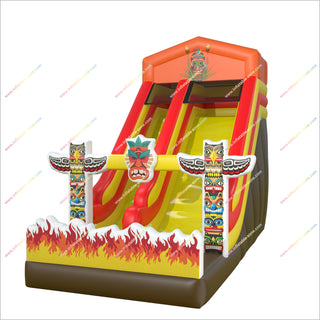Tiki Tribe Inflatable Slide Bouncer Commercial Playground Equipment Prices Tall Slide For Sale