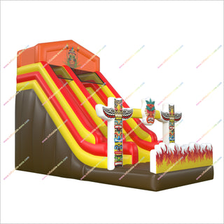 Tiki Tribe Inflatable Slide Bouncer Commercial Playground Equipment Prices Tall Slide For Sale