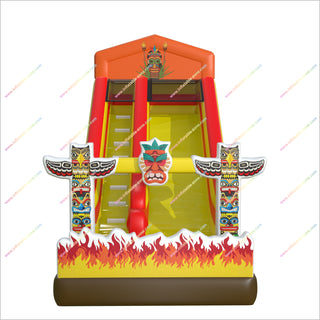 Tiki Tribe Inflatable Slide Bouncer Commercial Playground Equipment Prices Tall Slide For Sale
