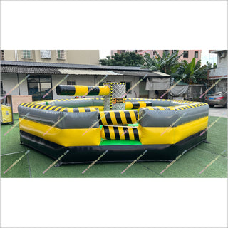 Outdoor Sport Activity Toxic Meltdown Ride Mechanical Rotating Obstacles Games Meltdown Inflatable Wipeout Rental