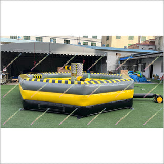 Outdoor Sport Activity Toxic Meltdown Ride Mechanical Rotating Obstacles Games Meltdown Inflatable Wipeout Rental