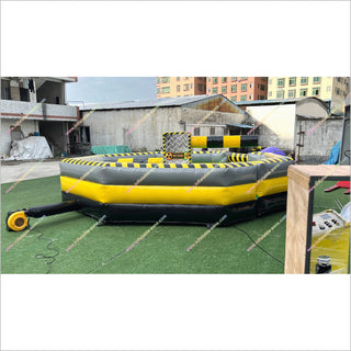 Outdoor Sport Activity Toxic Meltdown Ride Mechanical Rotating Obstacles Games Meltdown Inflatable Wipeout Rental