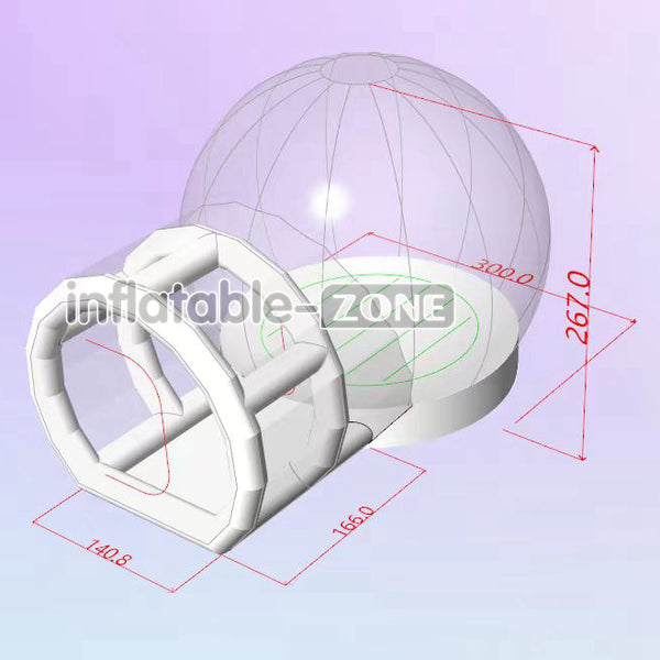 Inflatable-Zone Design Inflatable Clear Dome Bubble Tent Outdoor Transparent Inflatable Bubble Tent For Camping