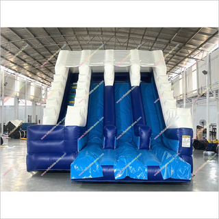 Triple Lane Water Slide Inflatable Backyard Swimming Pool Adult Family Games Inflatable Water Slide That Goes Into Pool