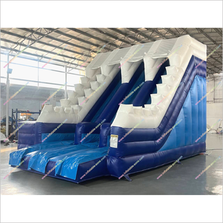 Triple Lane Water Slide Inflatable Backyard Swimming Pool Adult Family Games Inflatable Water Slide That Goes Into Pool