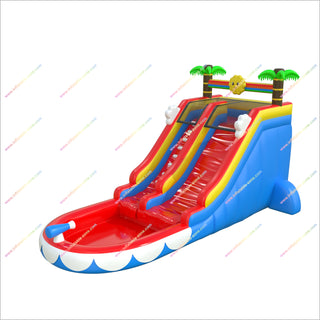 Tropical Paradise Water Slide Inflatable Garden Games Inflatable Slide For Above Ground Pool