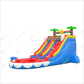 Tropical Paradise Water Slide Inflatable Garden Games Inflatable Slide For Above Ground Pool