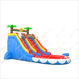Tropical Paradise Water Slide Inflatable Garden Games Inflatable Slide For Above Ground Pool
