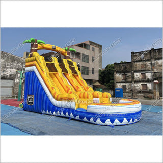 Tropical Wave Water Slide Party Jumper Rental Commercial Playground Eq