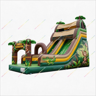 Tropical Party Decoration Inflatable Slide Park Near Me Jungle Expedition Big Inflatable Slides For Rent