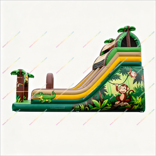 Tropical Party Decoration Inflatable Slide Park Near Me Jungle Expedition Big Inflatable Slides For Rent