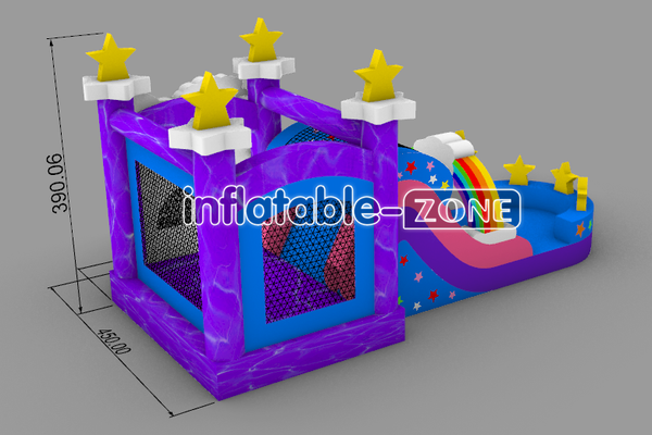 Inflatable-Zone Design Unicorn Bouncy Castle With Slide Combo Bounce House Jump N Fun Inflatables