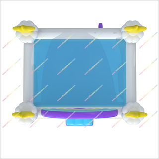 3D Unicorn Inflatable Bounce House Birthday Party Rainbow With Star Jumping Castle Hire Near Me