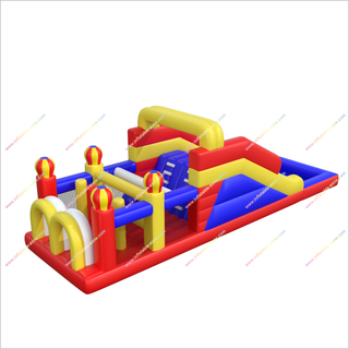 Water Bounce House Obstacle Course Pool Inflatable Assault Course Outdoor Play Equipment For Sale