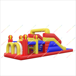 Water Bounce House Obstacle Course Pool Inflatable Assault Course Outdoor Play Equipment For Sale