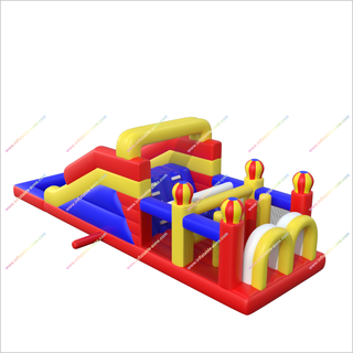 Water Bounce House Obstacle Course Pool Inflatable Assault Course Outdoor Play Equipment For Sale