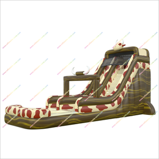 Cow-Themed Water Slide Inflatable Bounce House Best Backyard Party Commercial Water Slide For Pool