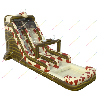 Cow-Themed Water Slide Inflatable Bounce House Best Backyard Party Commercial Water Slide For Pool