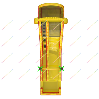 Sun Theme Party Water Slide Into Pool Inflatable Waterslide Jump House Tropical Palm Trees For Sale