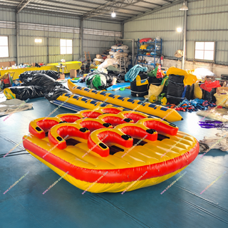 Make waves with our Water Sport Fun Inflatable Towable Tubes! This massive 11-seater drift slider and bumper boat delivers thrilling rides across the water. Perfect for parties, group adventures, or family fun, it’s built for speed, stability, and excitement. Durable materials ensure safety and long-lasting performance for unforgettable water experiences.