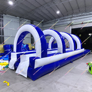 Dive into double the fun with the Wellfuntime Inflatable Water Slide Park! This two-lane slip n slide is the ultimate poolside play equipment—perfect for parties, summer events, and backyard excitement. Quick to set up, durable, and designed for endless splashing and racing fun!