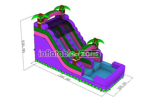 Inflatable-Zone Design Commercial Inflatable Wet Dry Slide Water Jumping Castle Water Slide Inflatable Pool