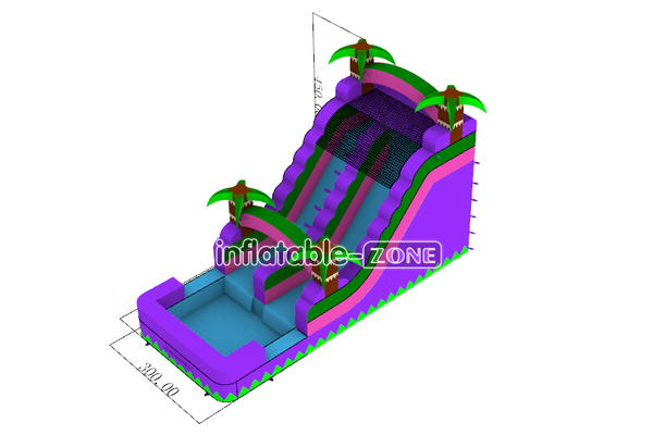 Inflatable-Zone Design Commercial Inflatable Wet Dry Slide Water Jumping Castle Water Slide Inflatable Pool