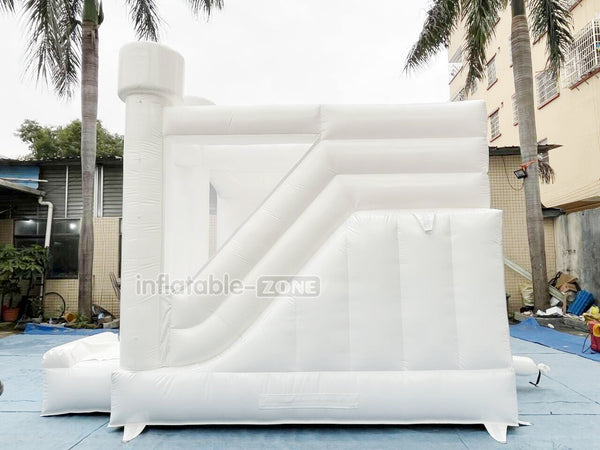 Inflatable Wedding Bounce House Combo Commercial Jumper White Bouncy Castle With Slide For Parties Near Me