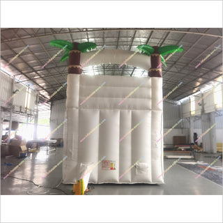 White Water Slide Inflatable Professional Playground Equipment Tall Inflatable Palm Tree Blowup Waterslide For Pool