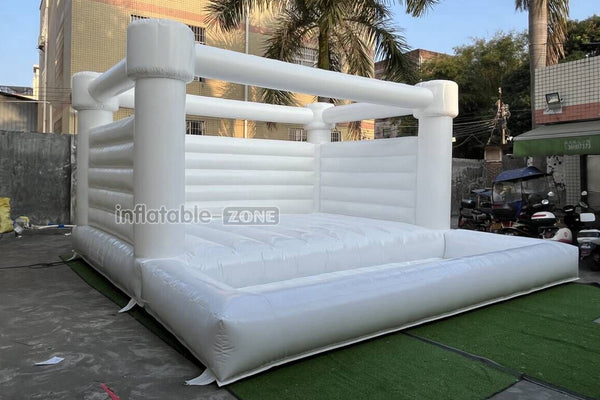 Large Inflatable White Commercial Bounce House Ball Pit Wedding Bouncy Castle Near Me Jumpers For Parties