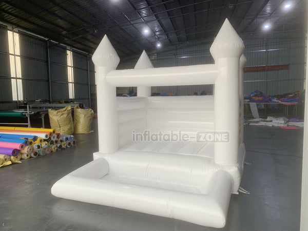 White Wedding Bouncy Castle With Ball Pit Indoor Inflatable Wedding Bouncer House For Birthday Party
