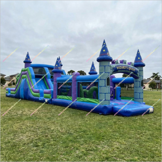 Wizard'S Quest Inflatable Obstacle Course Event Bounce House Theme Park Fun Assault Courses Near Me