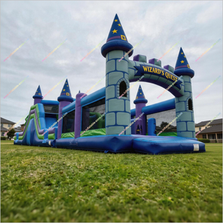 Wizard'S Quest Inflatable Obstacle Course Event Bounce House Theme Park Fun Assault Courses Near Me
