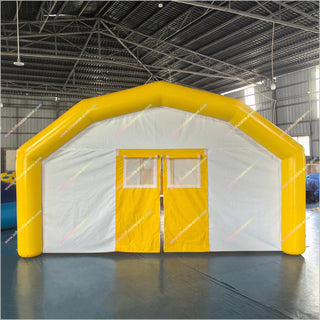 Yellow Inflatable Tent Temporary Shelter Field Hospital Tent Inflatable Emergency Medical Tent