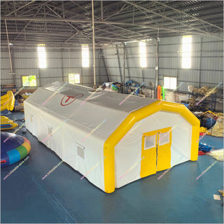 Yellow Inflatable Tent Temporary Shelter Field Hospital Tent Inflatable Emergency Medical Tent