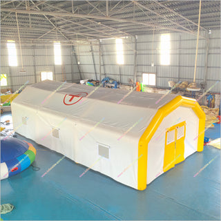 Yellow Inflatable Tent Temporary Shelter Field Hospital Tent Inflatable Emergency Medical Tent