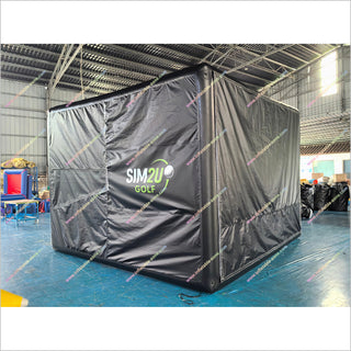 Best Rated Golf Simulators Cage Tent Portable Inflatable Golf Enclosure With Projection Screen For Golf Training