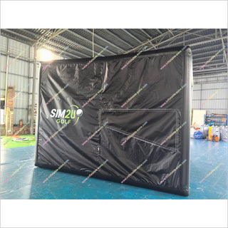 Best Rated Golf Simulators Cage Tent Portable Inflatable Golf Enclosure With Projection Screen For Golf Training