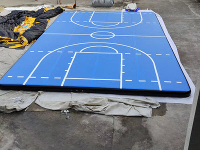 Inflatable basketball air mat track sport court gym air tumble mat inflatable air gymnastics track