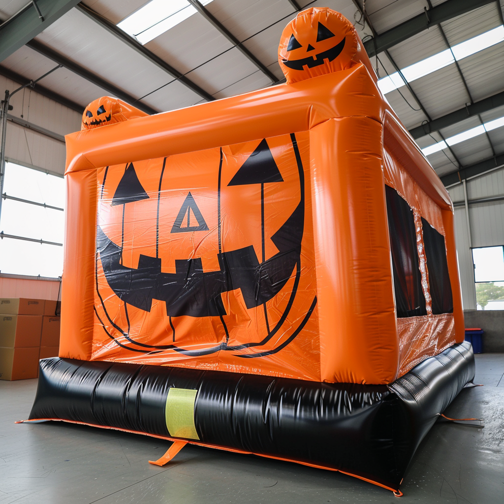 Indoor Outdoor Bounce House Funny Halloween Horror Pumpkin Bouncy Cast ...