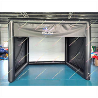Luxury Home Golf Simulator Enclosure Inflatable Golf Simulator Impact Screens Easy To Set Up Golf Training Tent
